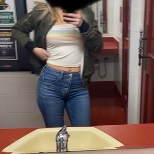 blue american eagle skinny jeans